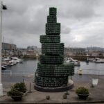 Sidra-Baum am Hafen von Gijón